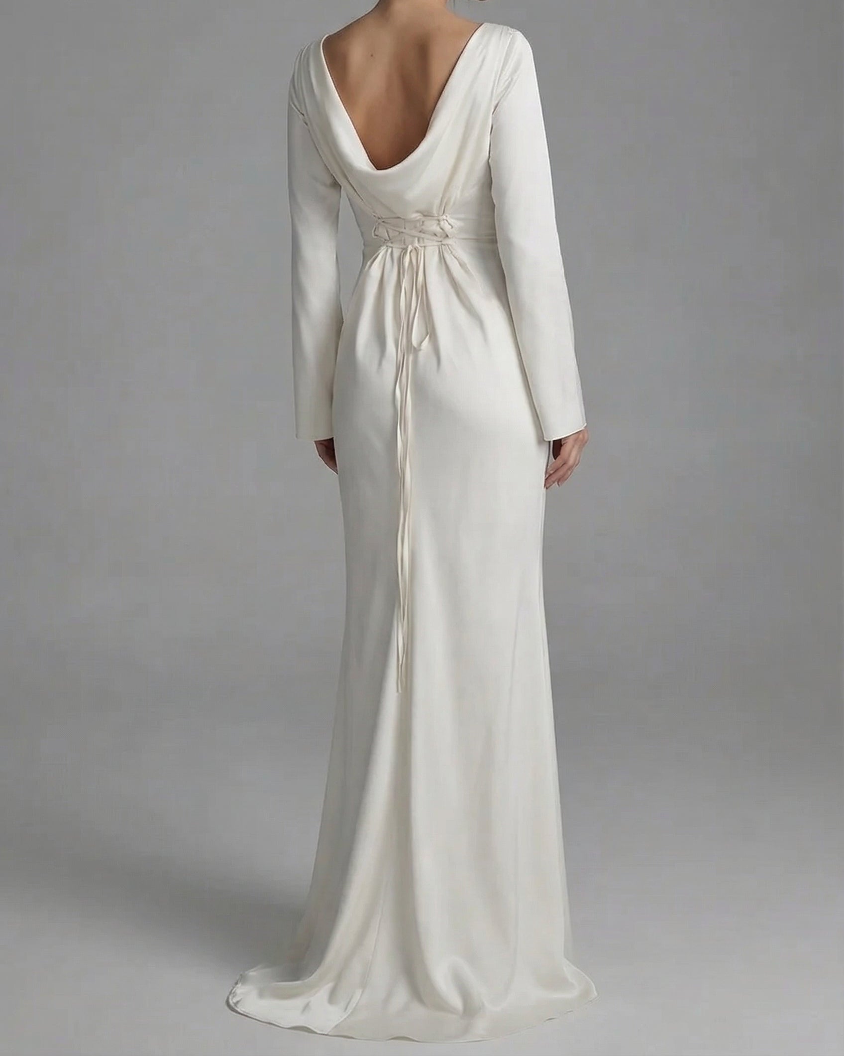 Elara | Satin Maxi Evening Dress Fluid Fit Formal Gown 3