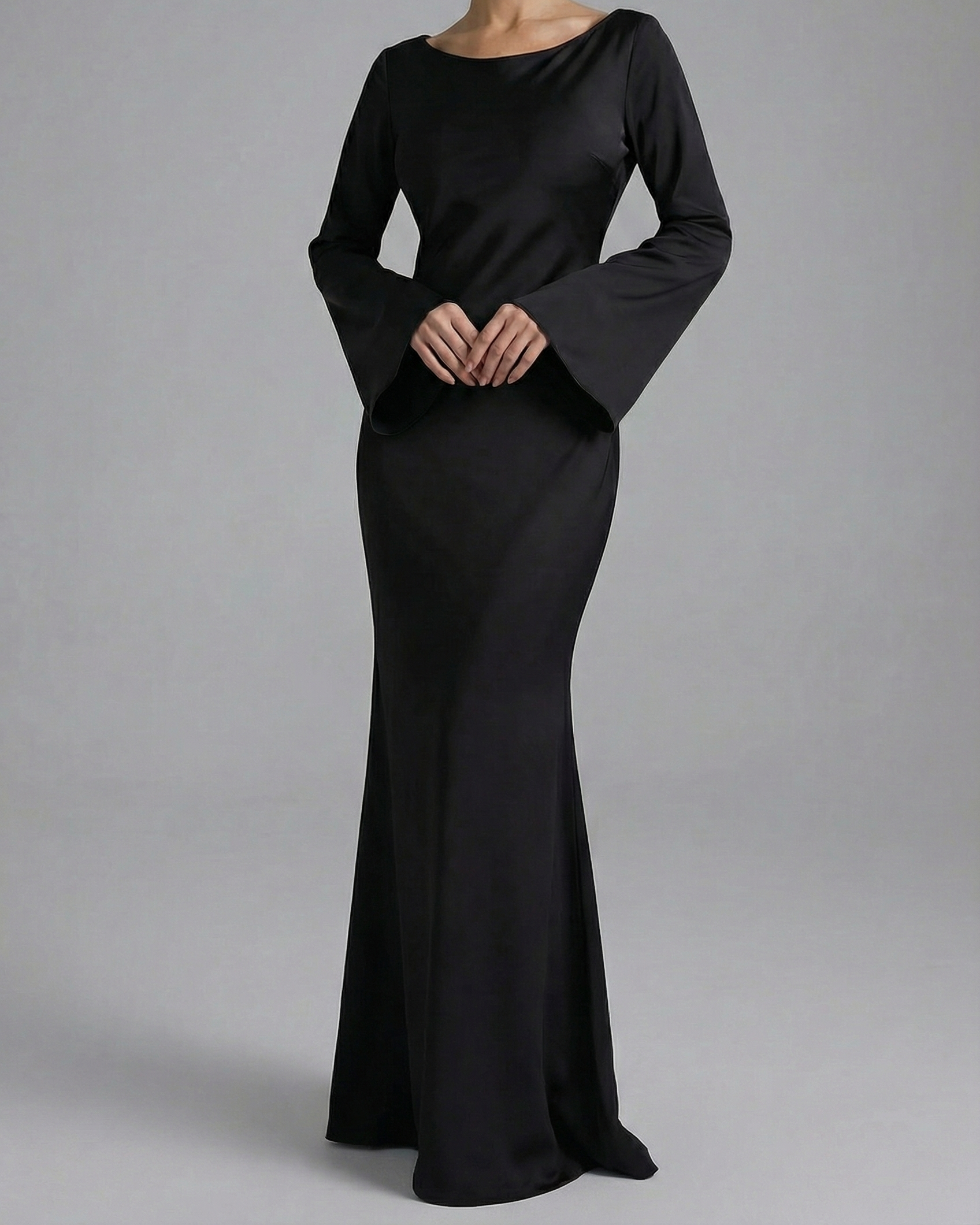 Elara | Satin Maxi Evening Dress Fluid Fit Formal Gown 5
