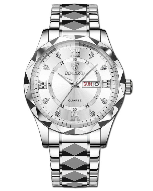 Stylish Durable Stainless Steel Wristwatch for Men