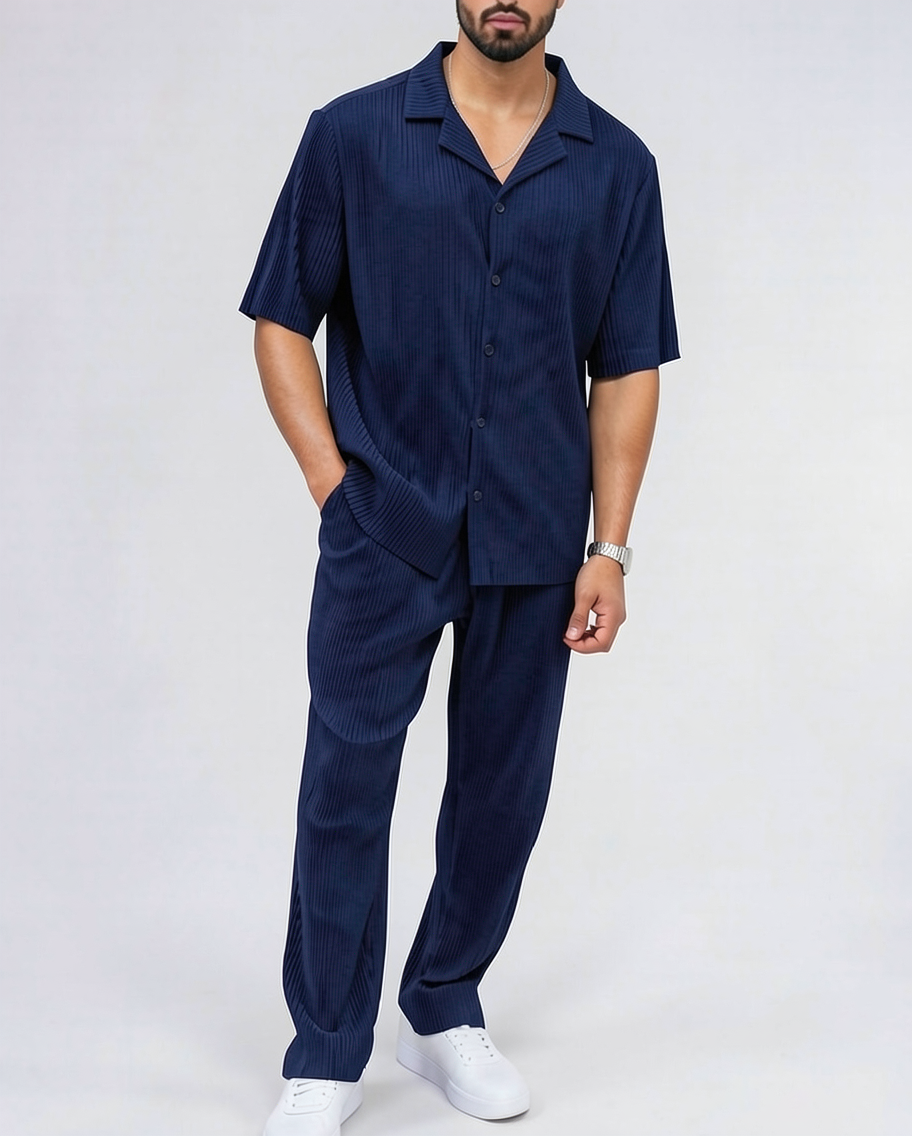 Relaxed Short Sleeve Pants Set