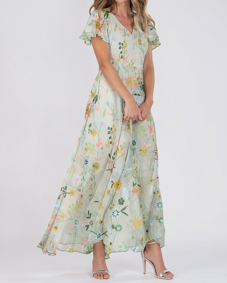 Chic Floral Print Maxi Dress for Women - Elegant Summer Dresses