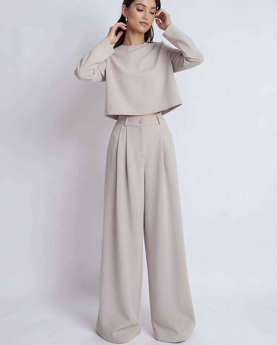 Chic Relaxed Fit Two-Piece Outfit Set