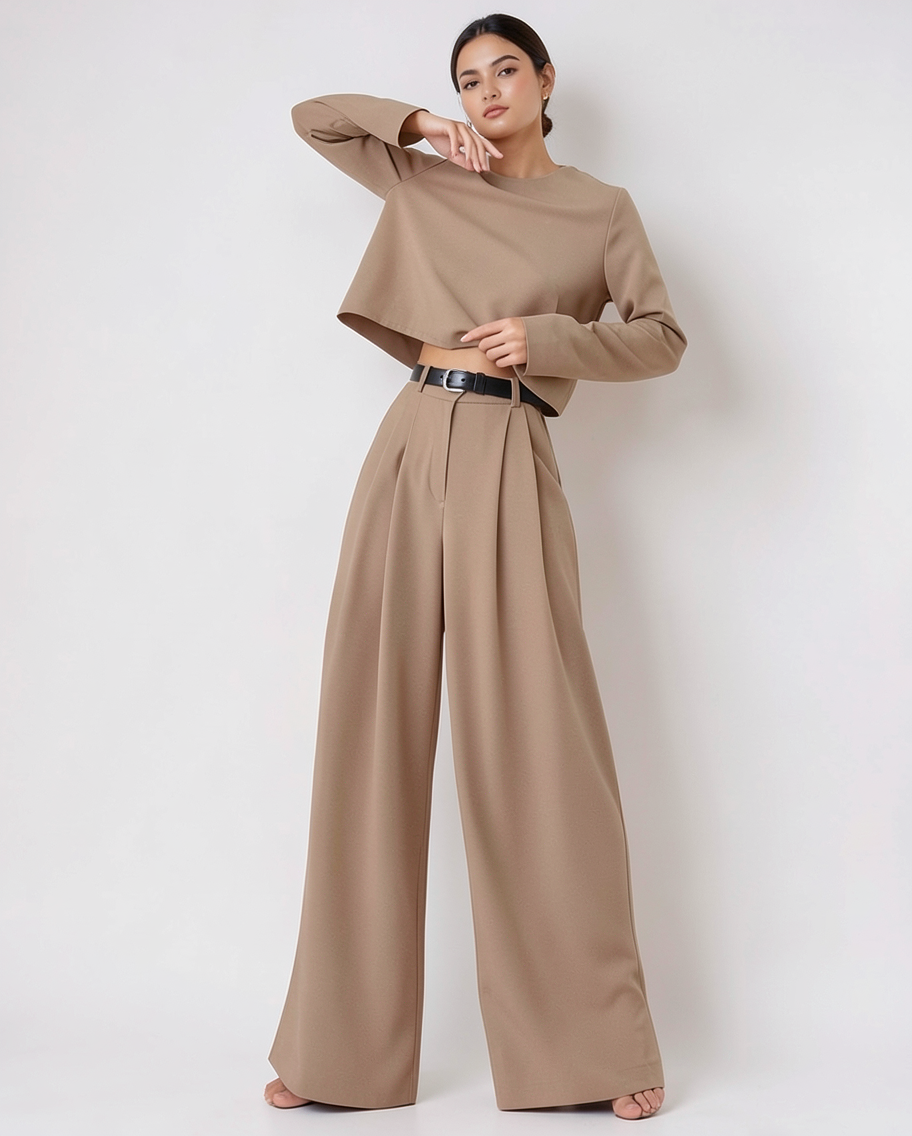 Chic Relaxed Fit Two-Piece Outfit Set