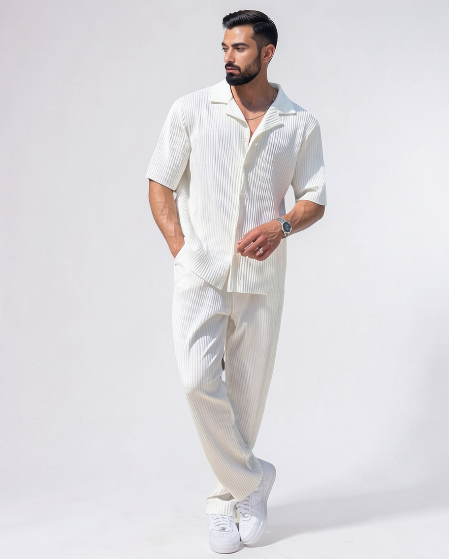 Relaxed Short Sleeve Pants Set