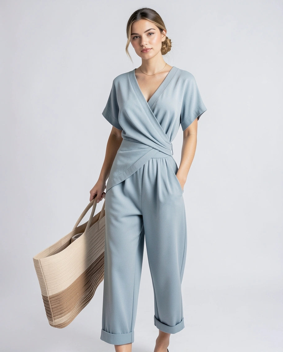 Relaxed Wrap Front Jumpsuit