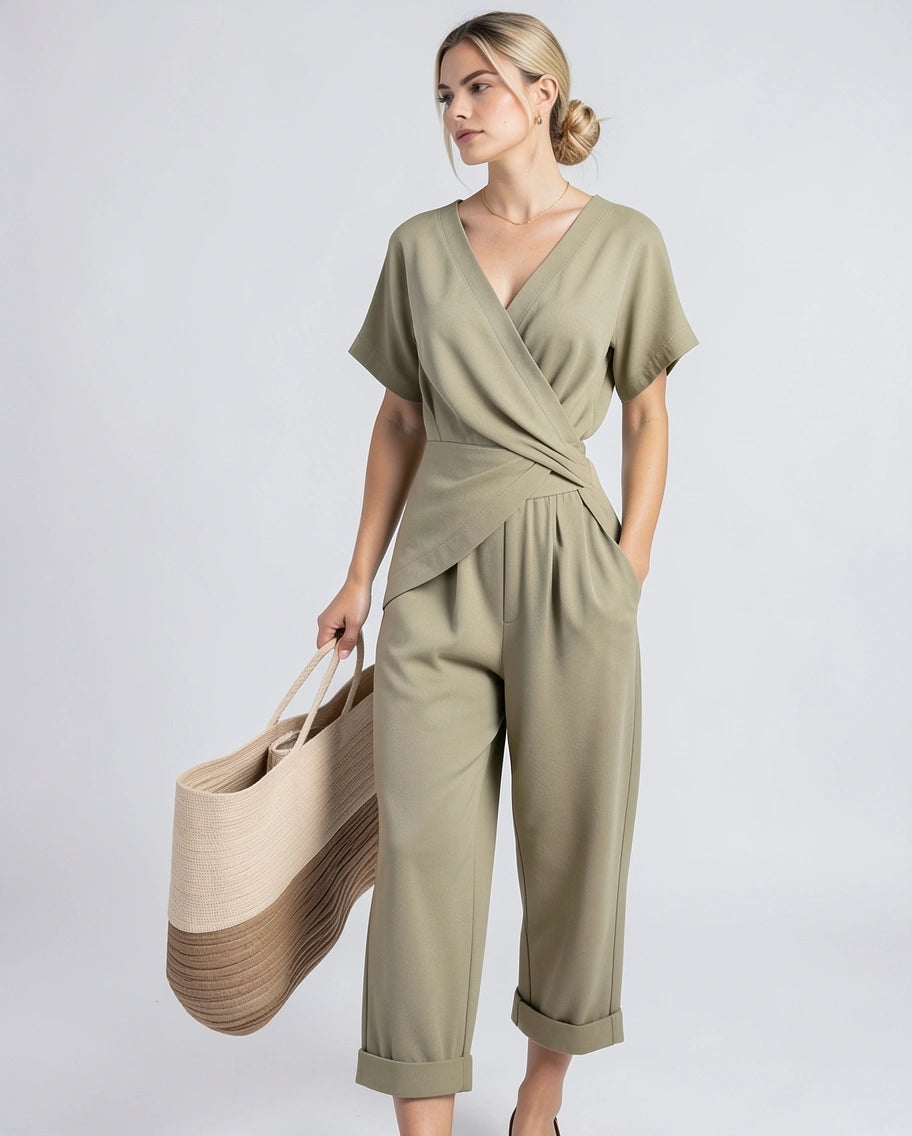 Relaxed Wrap Front Jumpsuit
