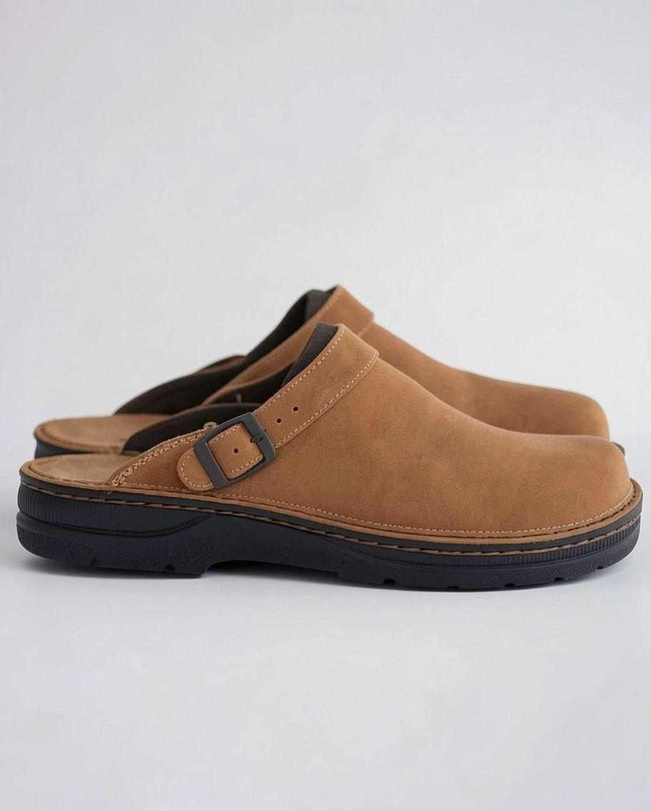 Sophisticated Comfortable Leather Slipper Clogs