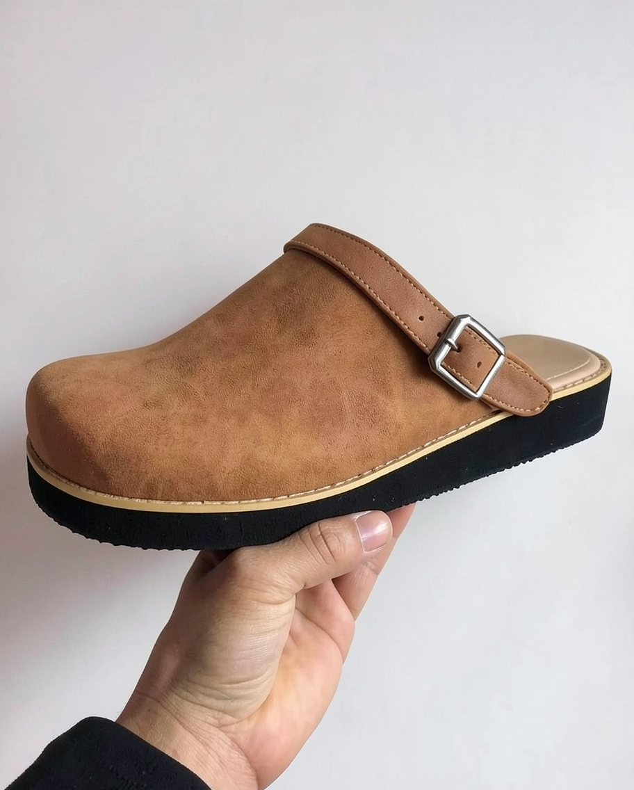 Sophisticated Comfortable Leather Slipper Clogs