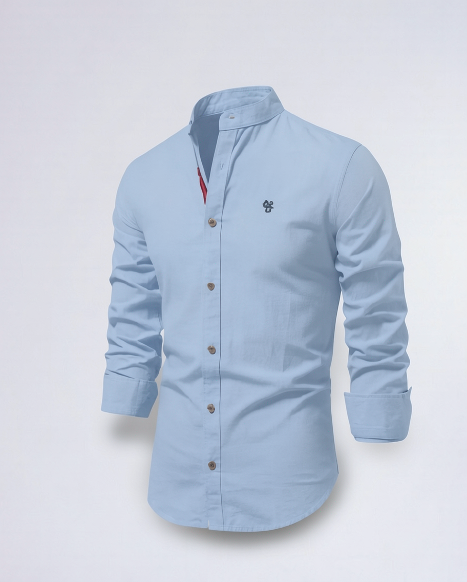 Stylish Tailored Men's Long Sleeve Shirt in White and Black Options