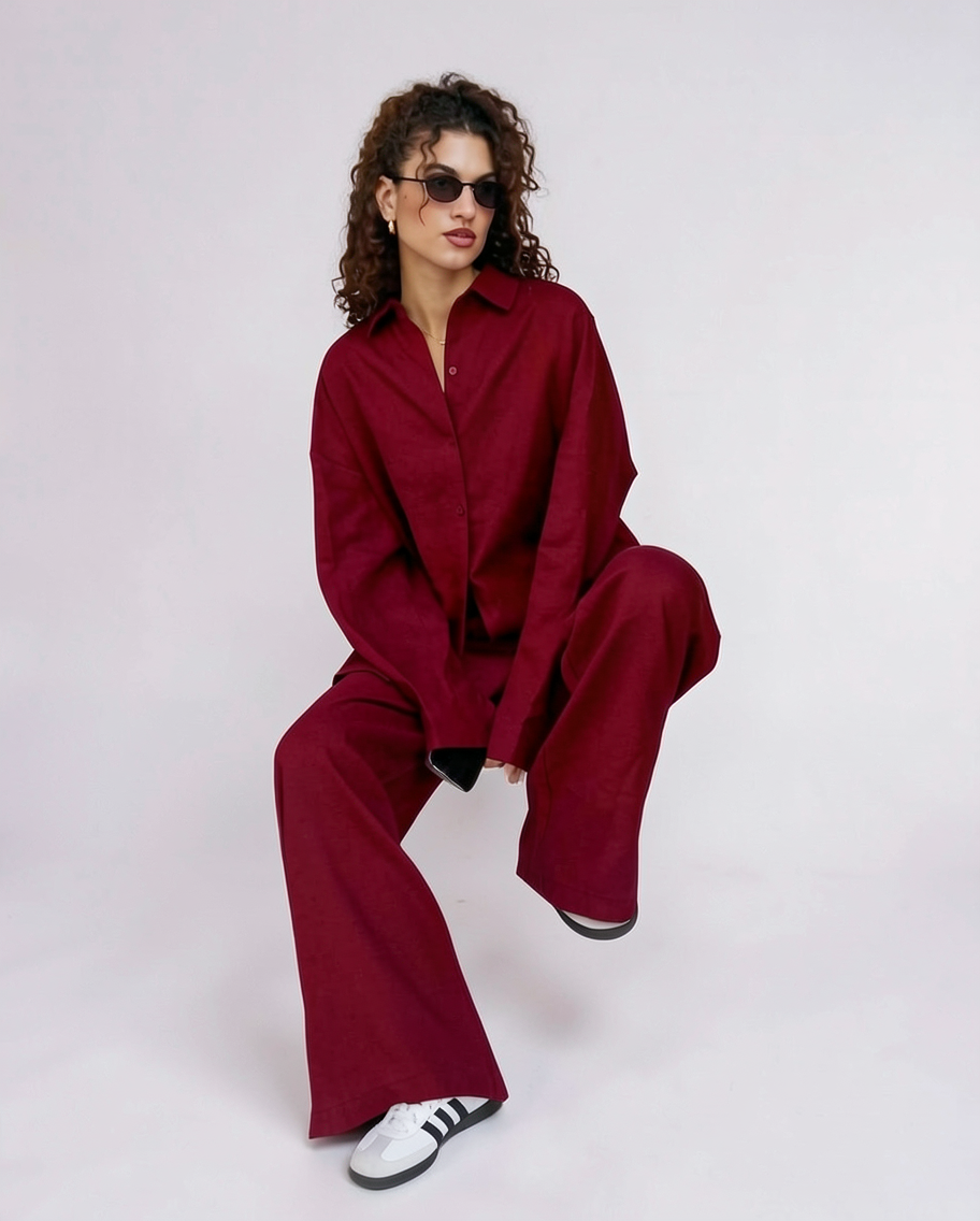 Women's Summer Linen Suit Set