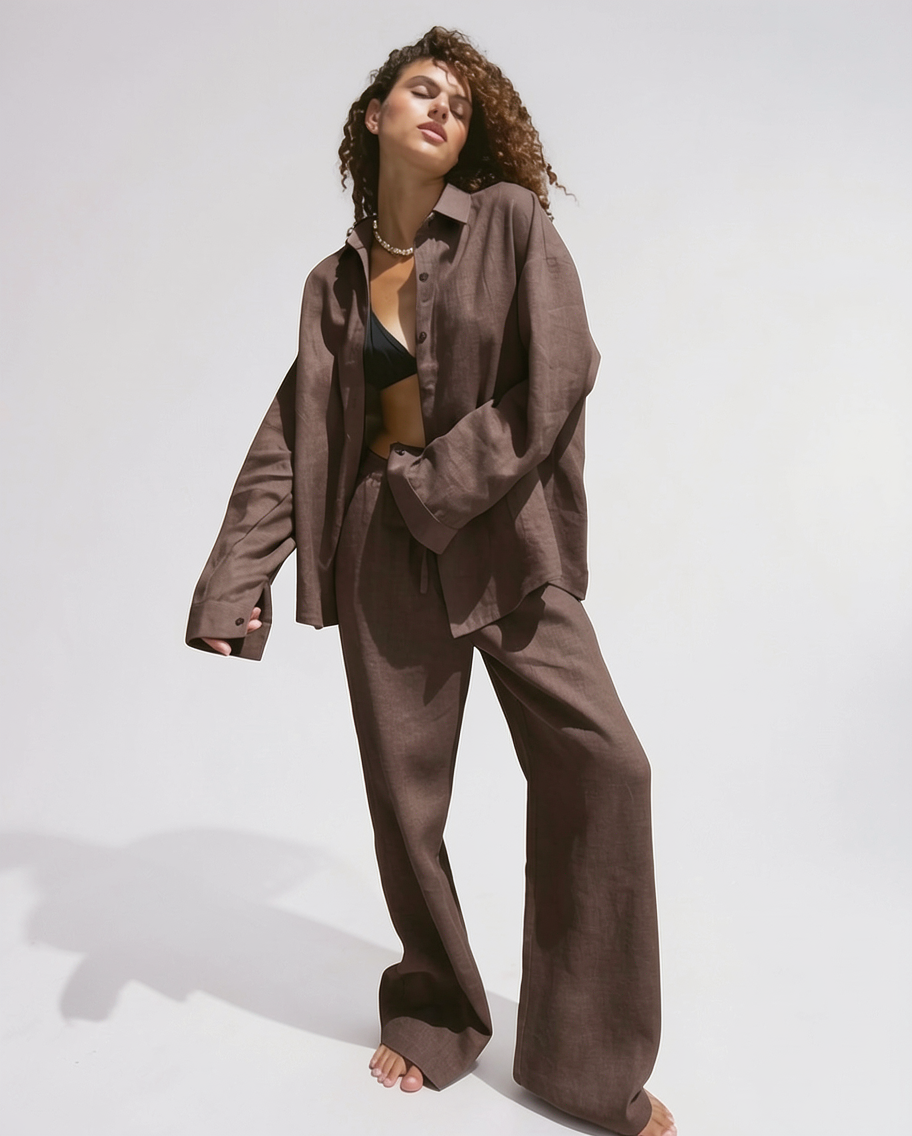 Women's Summer Linen Suit Set