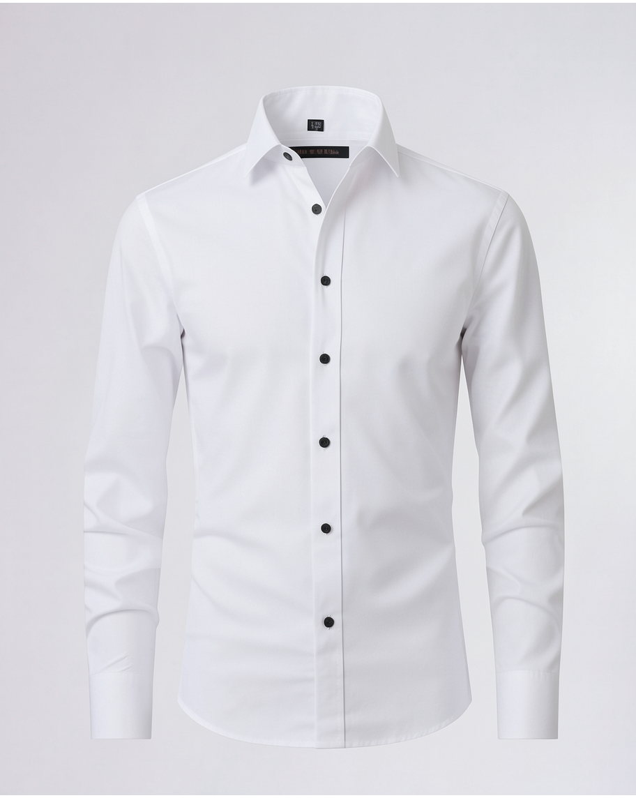 Elegant Slim-Fit Men's Dress Shirt for Work and Casual Wear