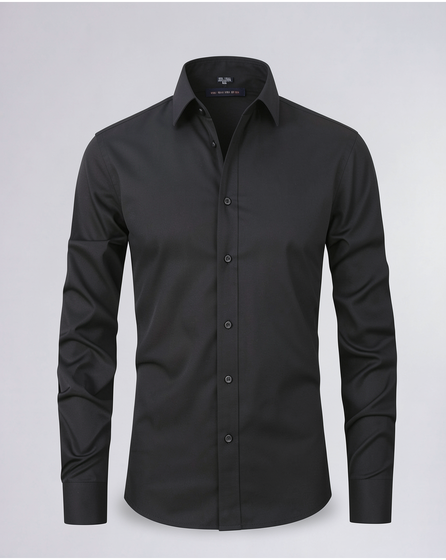 Elegant Slim-Fit Men's Dress Shirt for Work and Casual Wear
