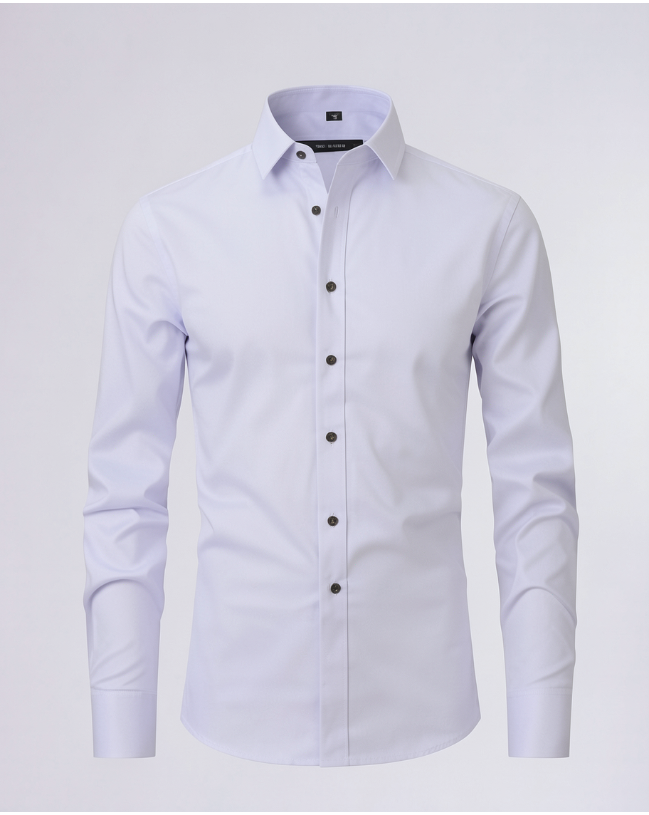 Elegant Slim-Fit Men's Dress Shirt for Work and Casual Wear