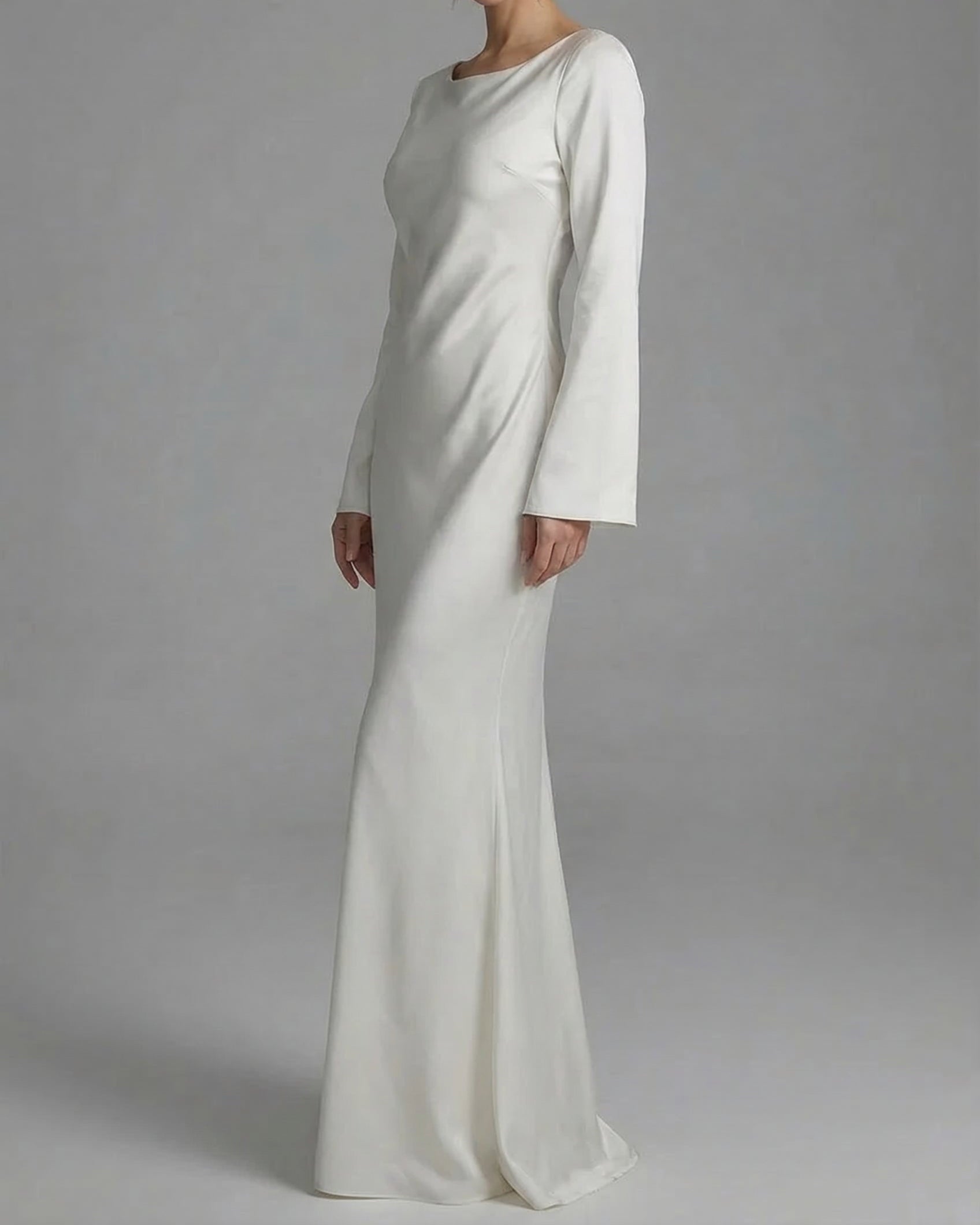 Elara | Satin Maxi Evening Dress Fluid Fit Formal Gown 2
