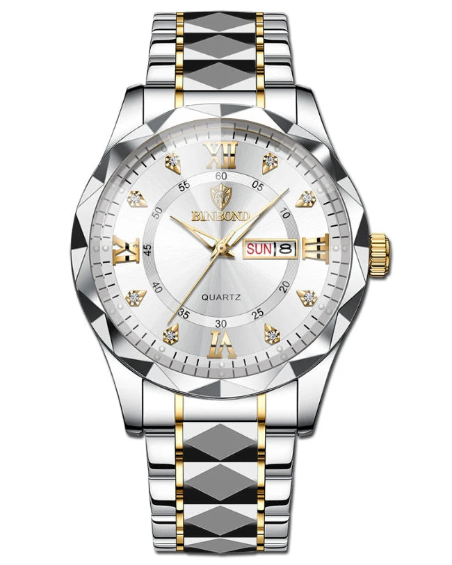 Stylish Durable Stainless Steel Wristwatch for Men
