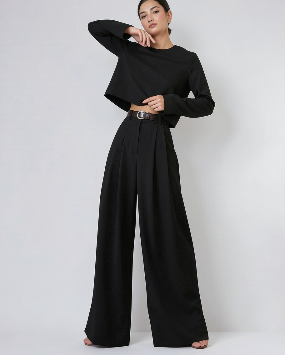 Chic Relaxed Fit Two-Piece Outfit Set