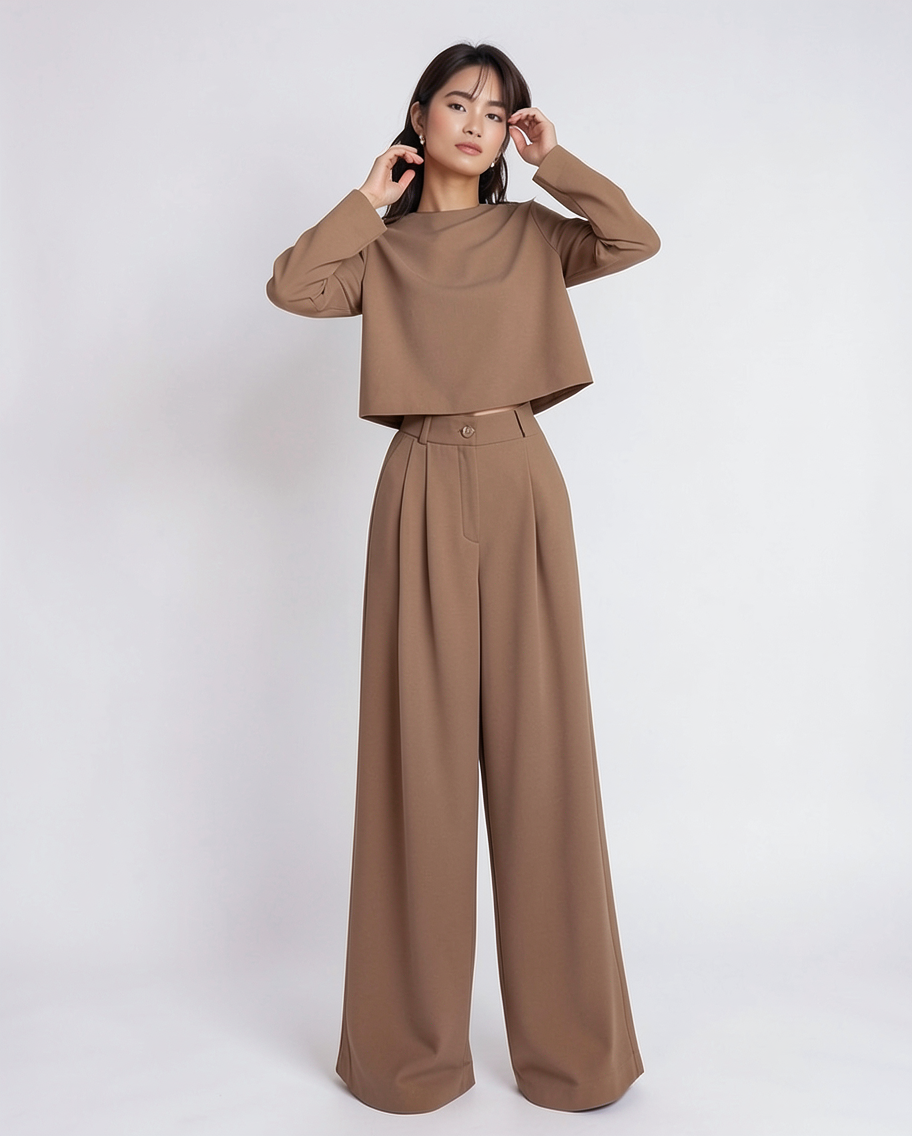 Chic Relaxed Fit Two-Piece Outfit Set