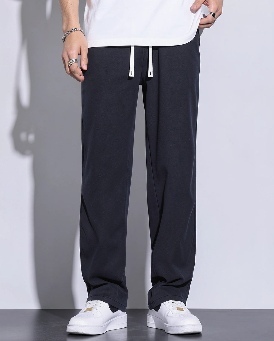 Drawstring Wide Leg Casual Pants