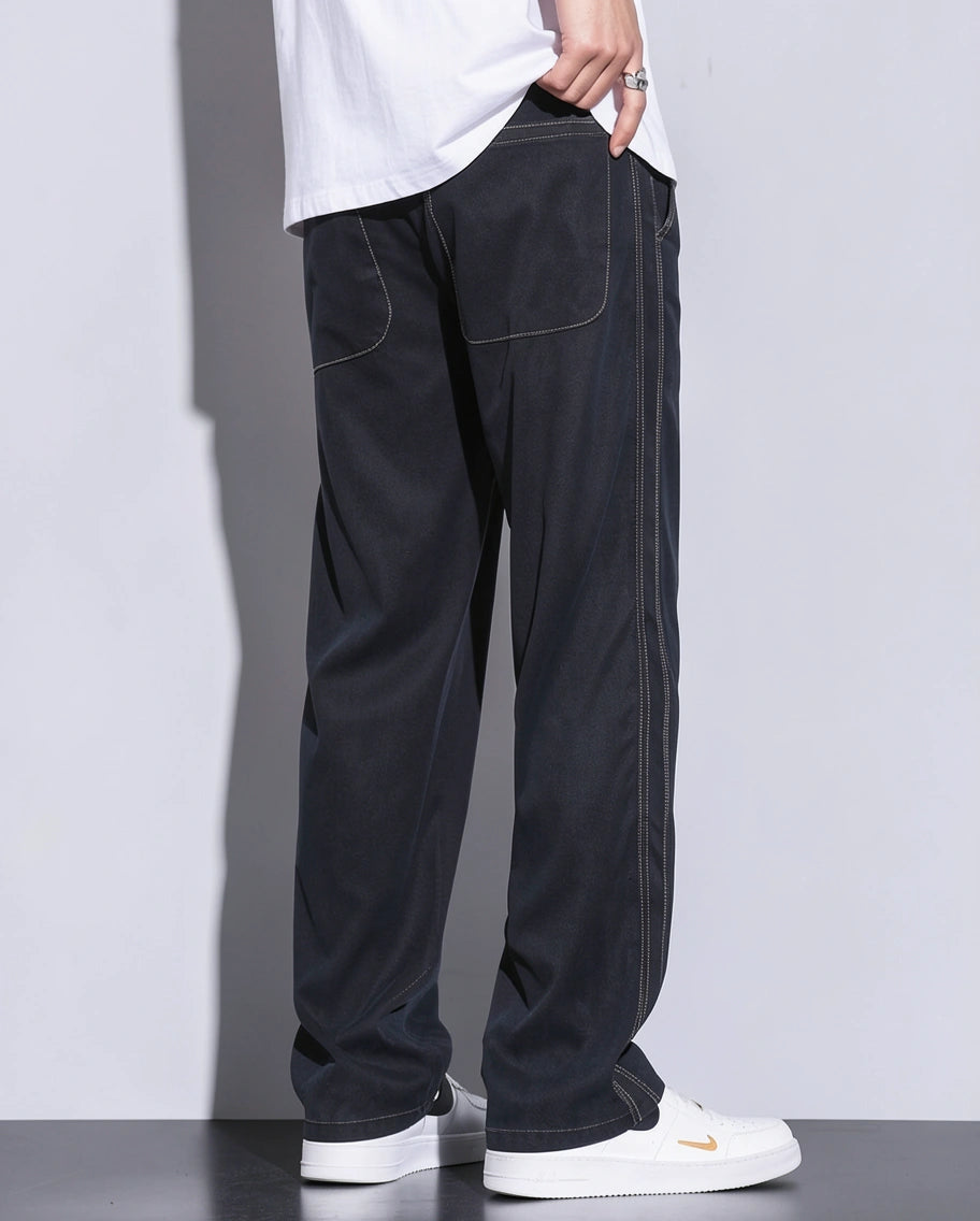 Drawstring Wide Leg Casual Pants