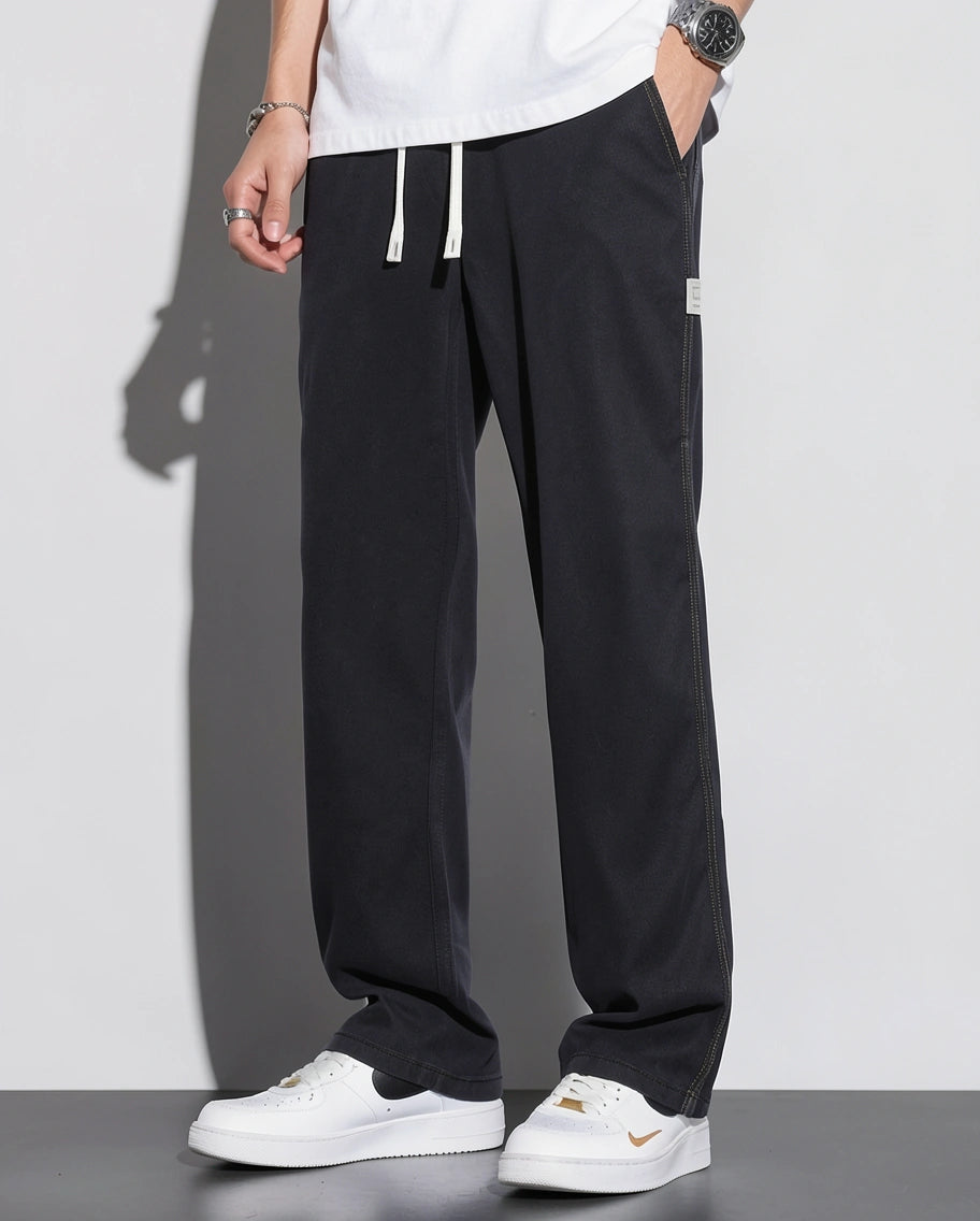 Drawstring Wide Leg Casual Pants