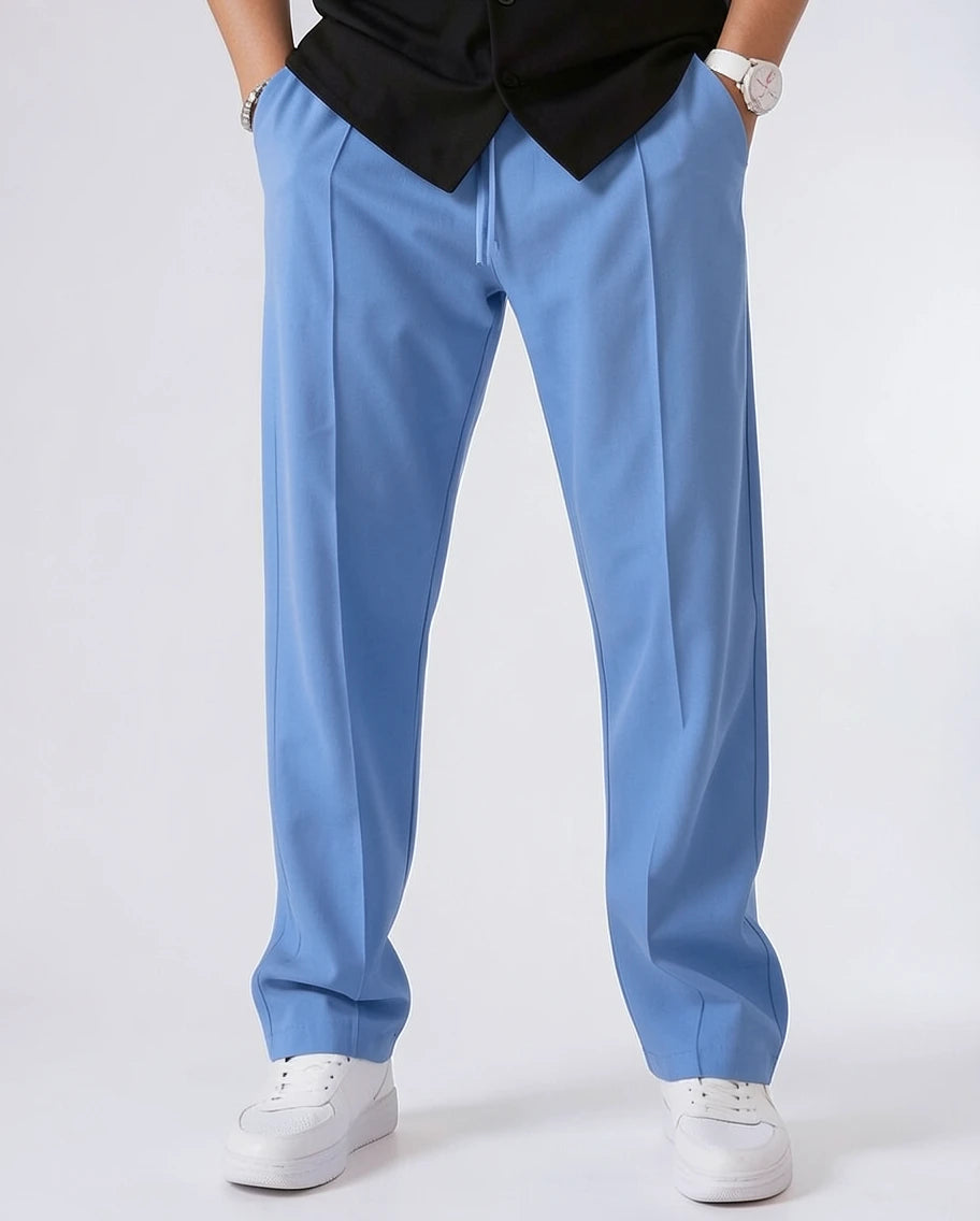 Tailored Relaxed-Fit Straight-Leg Dress Trousers