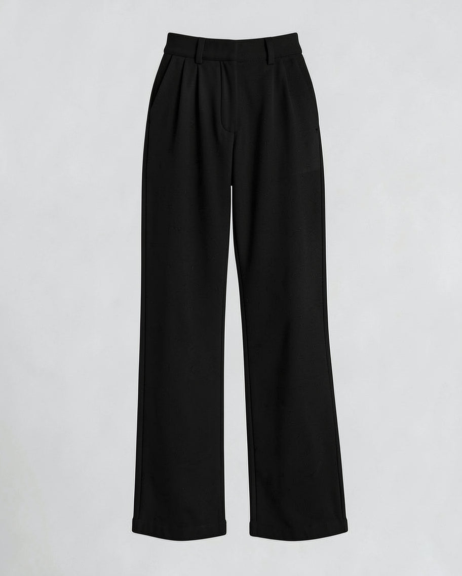 Chic Black Wide Leg Trousers for Women