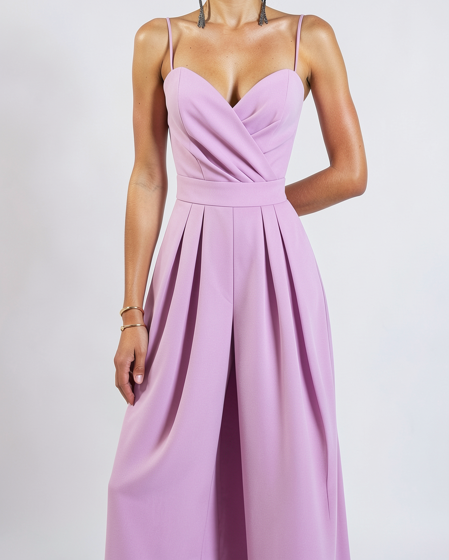 Elegant Wide Leg Halter Jumpsuit