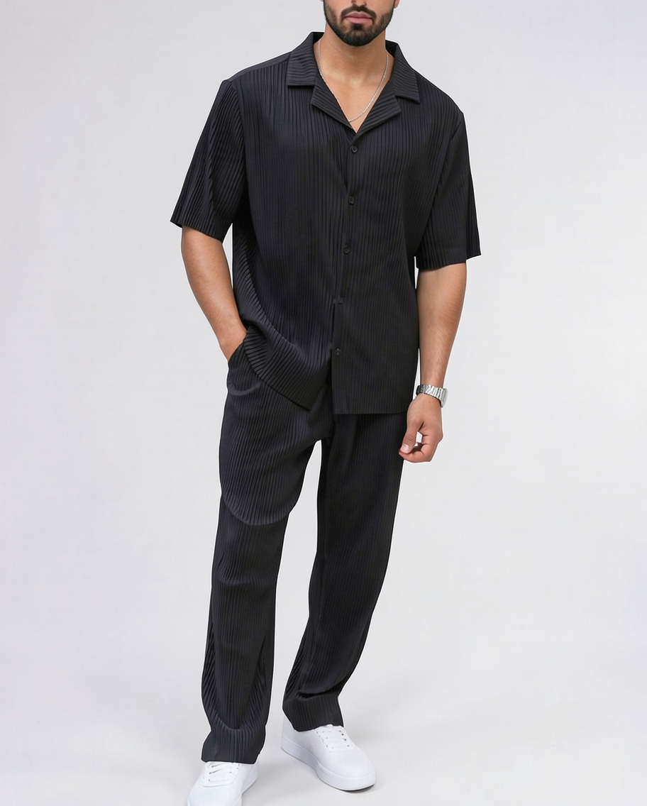 Relaxed Short Sleeve Pants Set