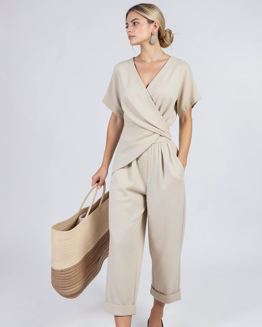 Relaxed Wrap Front Jumpsuit