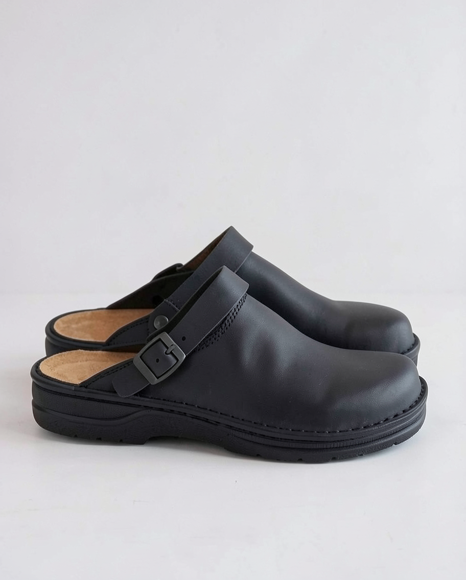 Sophisticated Comfortable Leather Slipper Clogs