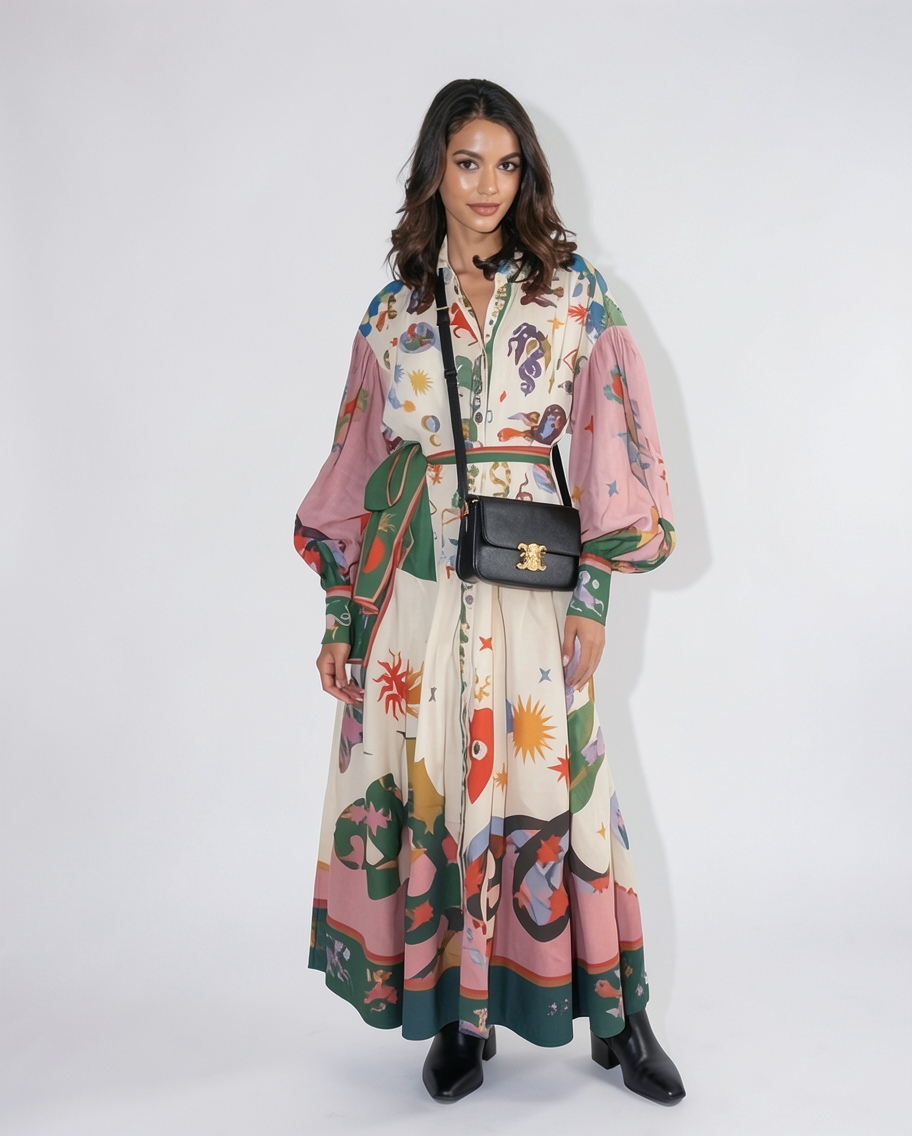Tiered Tie-Waist Summer Midi Day Dress