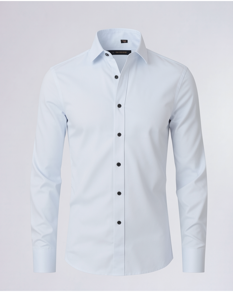 Elegant Slim-Fit Men's Dress Shirt for Work and Casual Wear